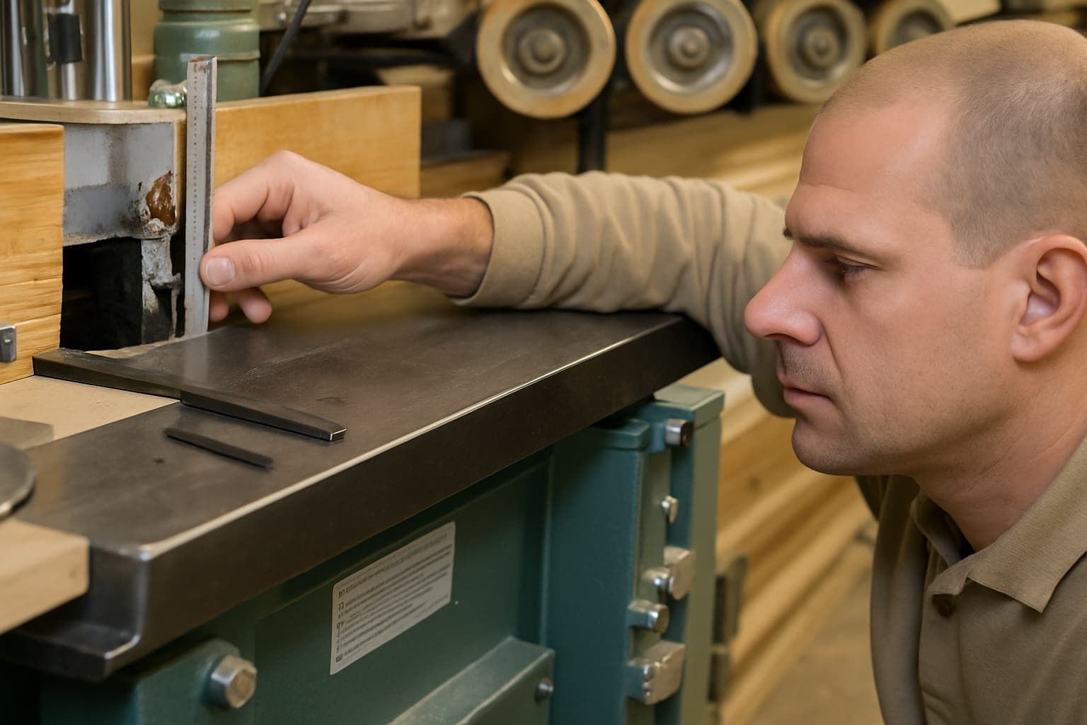 Martin Venn working in the workshop