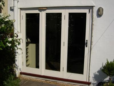 Closed bifolding doors showing finish