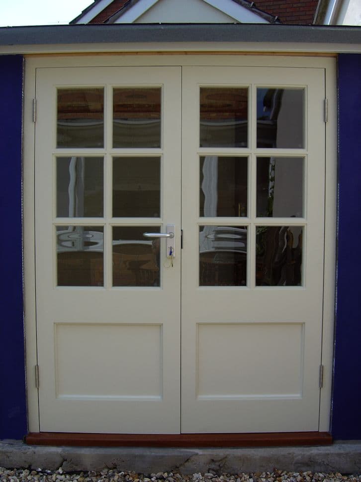 French doors opening to garden