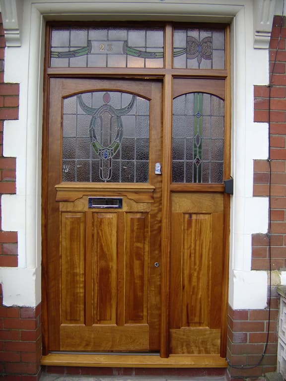 Iroko hardwood exterior door