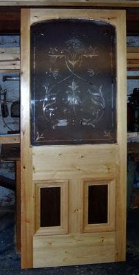 Painted softwood front door