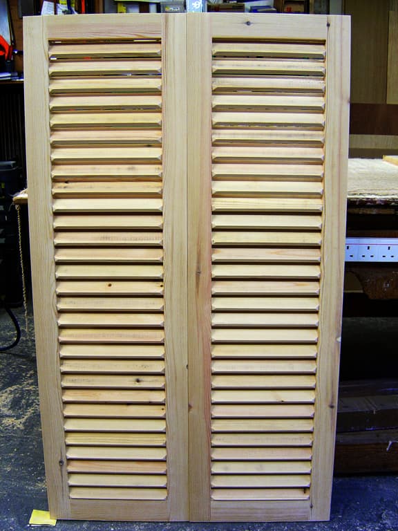 Louvre doors for ventilation