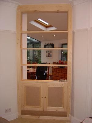 Bookshelf with cupboard storage