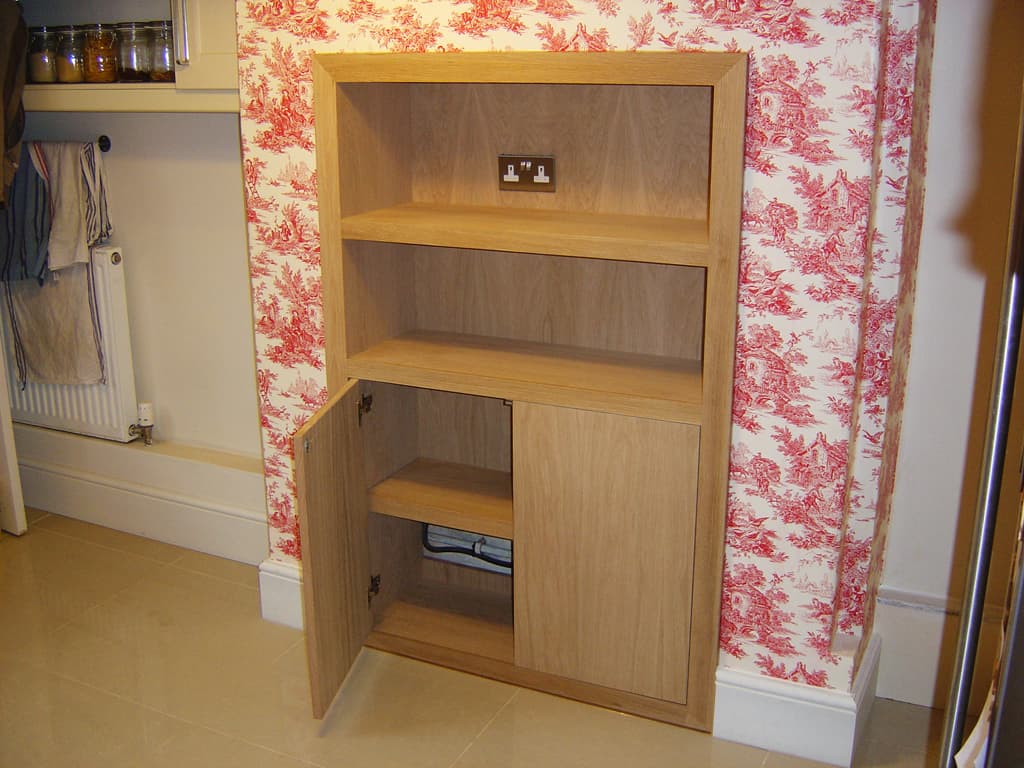 Solid oak storage unit