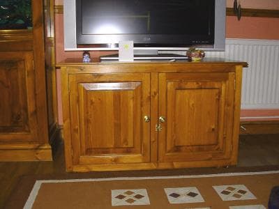 Custom TV stand with storage