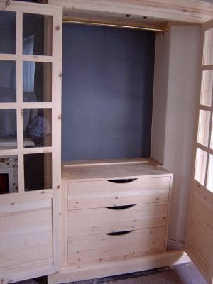 Interior of custom wardrobe