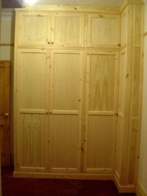 Painted softwood wardrobe