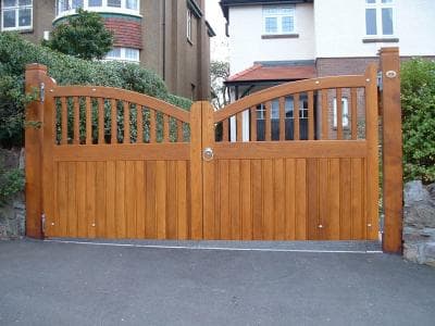 Solid oak garden gates