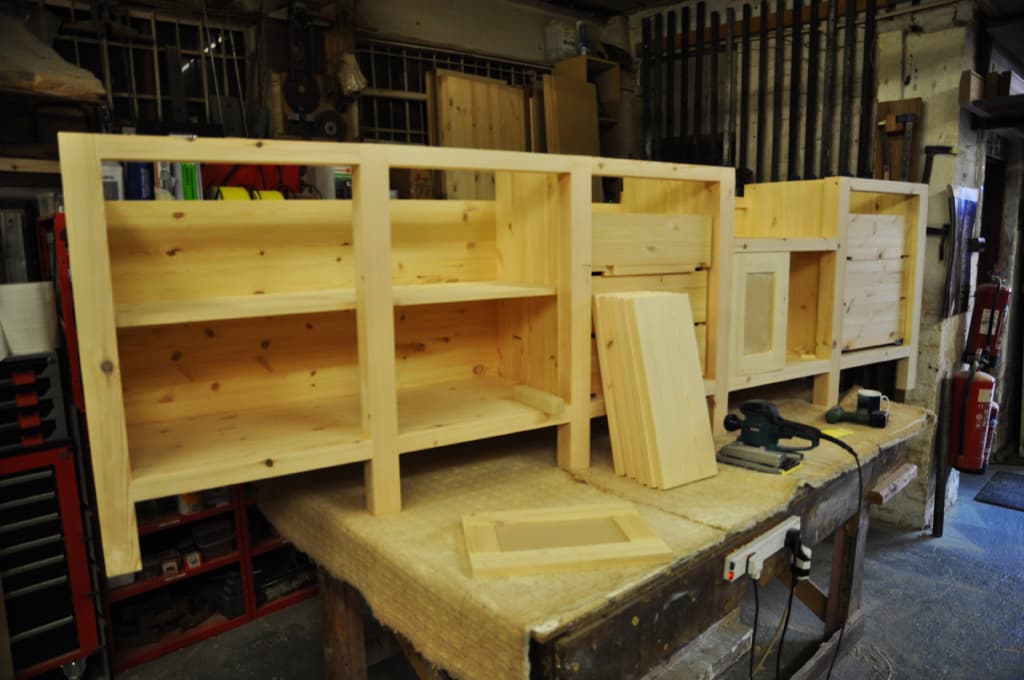 Kitchen construction stages