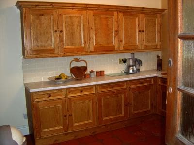 Pine kitchen with glazed doors