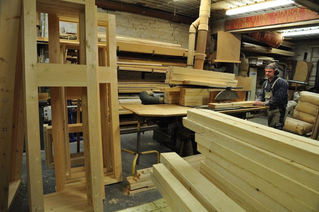 Workshop yard area